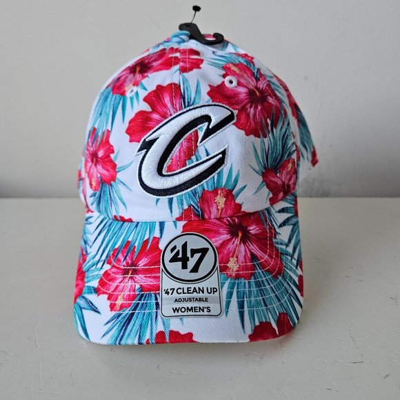Cleveland Cavaliers Hat Cap Strap Back Tropical Floral 47 Clean Up NBA Womens - Picture 1 of 12